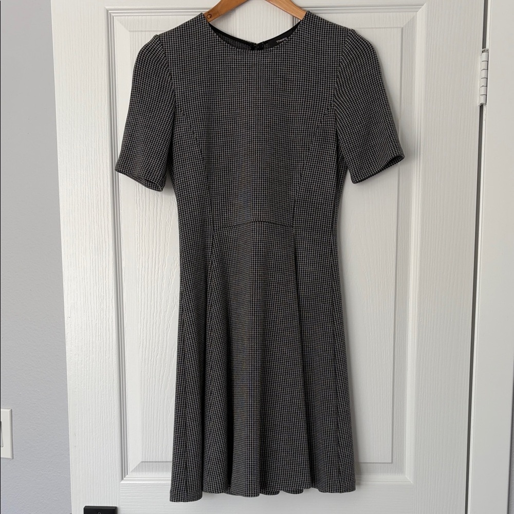 Theory houndstooth stretch dress